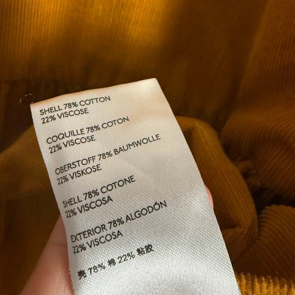 Maeve Anthropologie Maria Corduroy Babydoll Button Back Blouse Size Medium - Picture 9 of 10